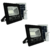 50W JT Clear LED Solar Flood Light Pack of 2
