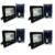 IK-50W IP67 Solar Rechargeable Flood Light Pack of 4