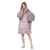 Oversized Plush Blanket Hoodies One Size Fits All Light Pink