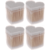 Double Sided Wood Stick Cotton Buds 120pcs Pack of 4