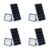 400W Solar Powered LED Flood Light With Panel and Remote- 4 Pack