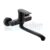 Brass Matt Black Square Kitchen Mixer Wall Mount