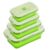 Collapsible Silicone Food Storage Container – Set of Four – Green
