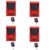 4-Pieces Remote Controller Solar Alarm Door Lamp