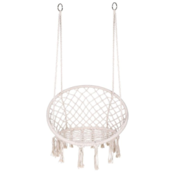 Cotton Macrame Hanging Chair White