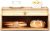 Bamboo Bread Bin with Roll-Top Lid – 38 x 20 x 19 cm – Natural Wooden Bread Storage Box