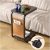 Mobile Side End Table with Lockable Wheels – Brown