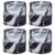 Twisted Whiskey Glasses 280ml Pack of 4 Charcoal Black