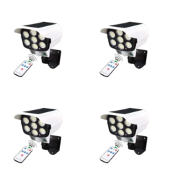 Solar Security Dummy Camera Light With Remote Pack of 4